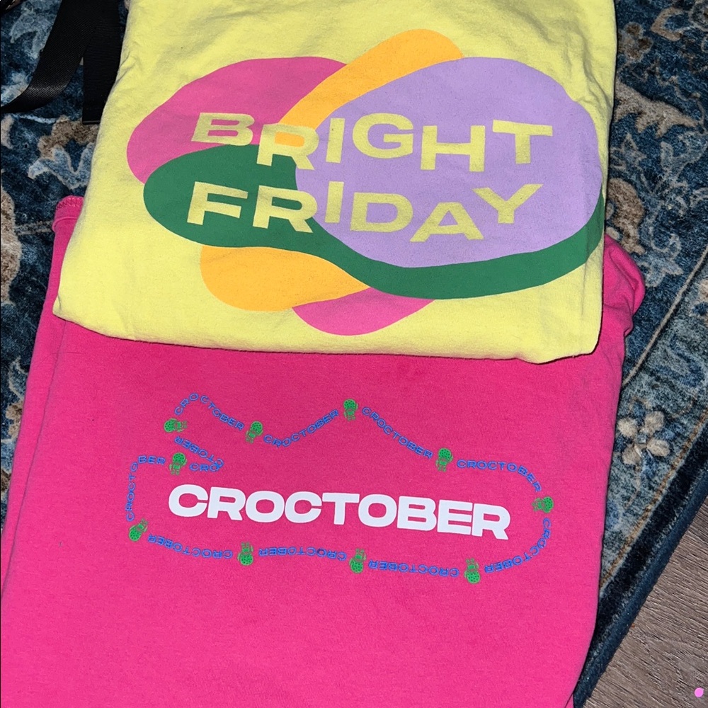 CROC tee bundle Bright Friday and Croctober T-Shirts Adult Unisex XXL GUC